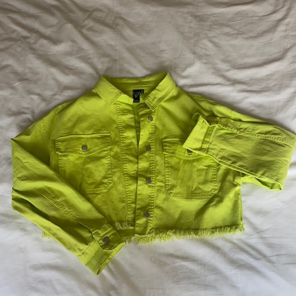 Crop Lime Green Jacket